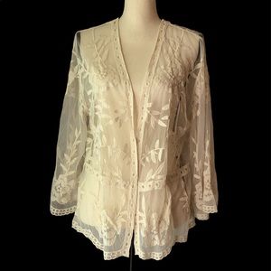 Xhiliration embroidered cover-up